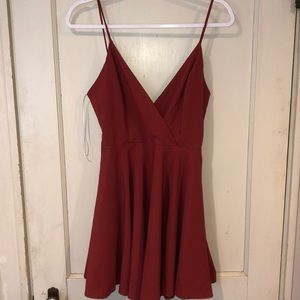 BURNT ORANGE/ RED DRESS